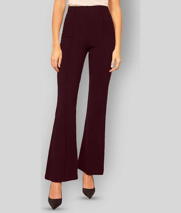 Addyvero - Maroon Polyester Flared Fit Women's Casual Pants  ( Pack of 1 )