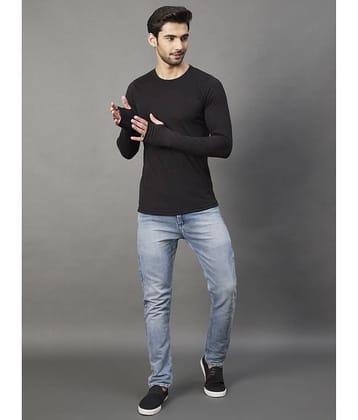 Rigo Pack of 1 Cotton Slim Fit Men's T-Shirt ( Black )