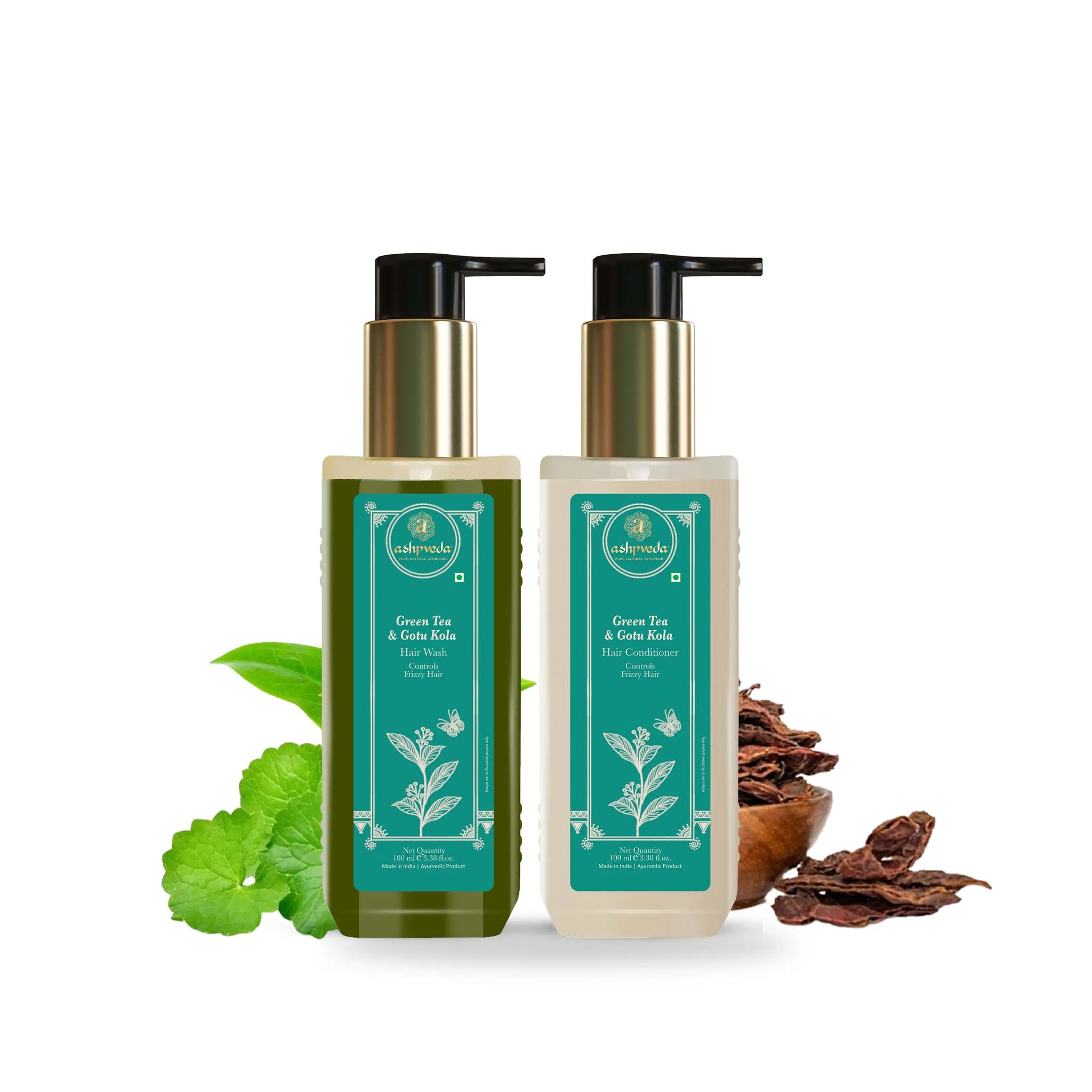 Gotu Kola and Green Tea Hair Wash & Conditioner Combo