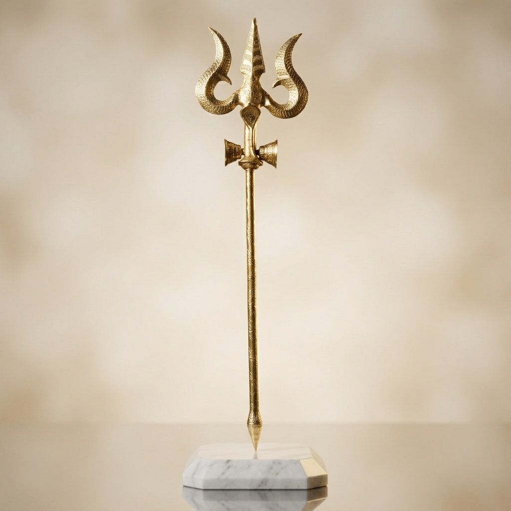 Brass Trishul, Height : 85 Inch (ZMAS622 M)