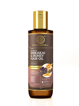 Khadi Natural Shikakai & Honey Hair Oil - Powered Botanics - 200ml