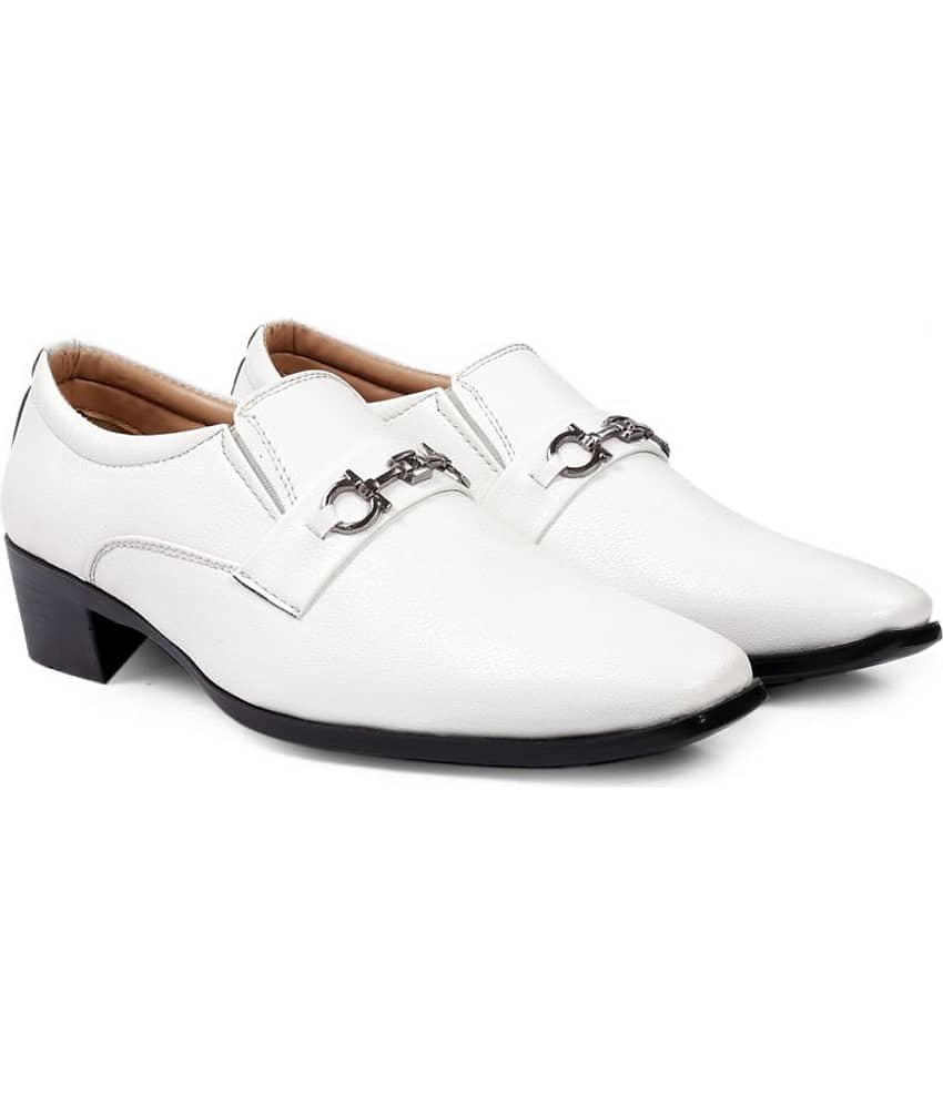 YUVRATO BAXI Party Artificial Leather White Formal Shoes