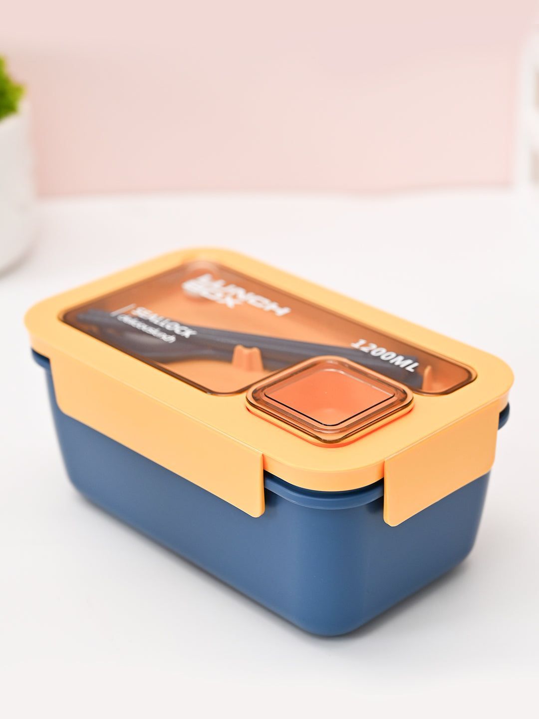 Yellow & Blue Lunch Box Set (1200ml + 40ml)