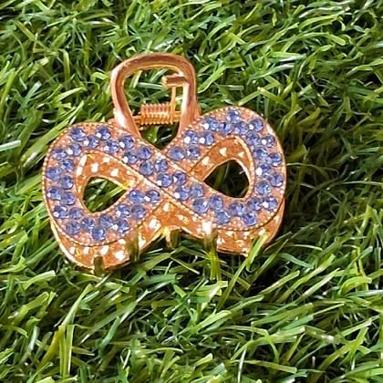 Golden Beaded Small Hair Clip