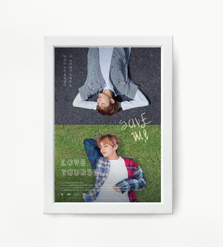 NOKKES Bts Army Bangtan Boy V suga J-Hope Jungkook Jin Jimin Rm 5X7 Inch Size Photo Frame Photo Home Office_EQW253