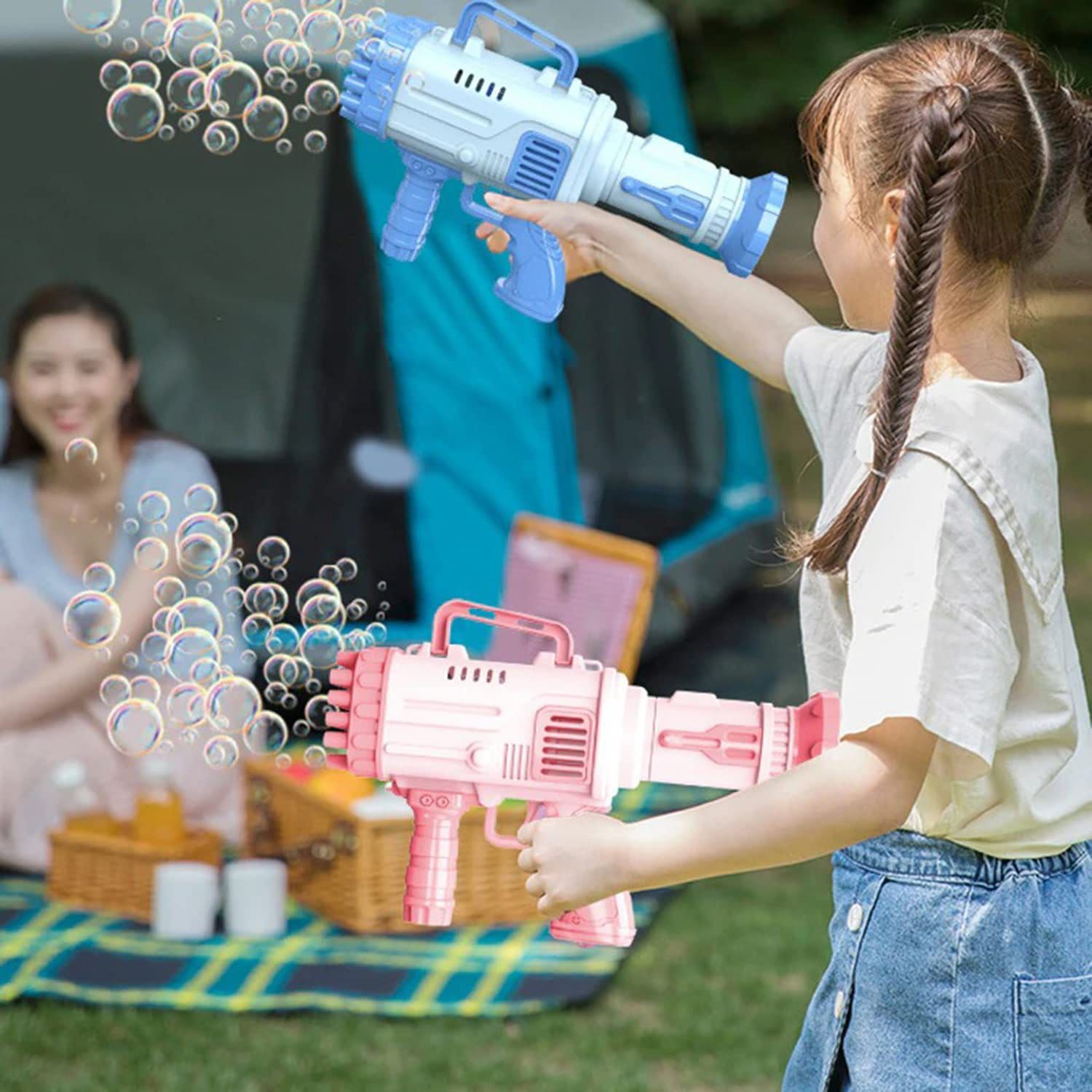 32 Hole Automatic Bubble Maker Blower Machine for Kids & Adults Outdoor Indoor Birthday Wedding Party Gifts