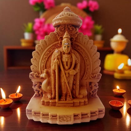 AMS Lord Murugan Idol | Kumaraswamy Statue for Pooja Room, Office, Gift & Home Decor | Brown Resin Subramanya Swamy Showpiece | 12.5 cm Kartikeya Murti | Hindu God Murugan Idol for Worship AMS Lord Murugan Idol | Kumaraswamy Statue for Pooja Room, Office, Gift & Home Decor | Brown Resin Subramanya Swamy Showpiece | 12.5 cm Kartikeya Murti | Hindu God Murugan Idol for Worship
