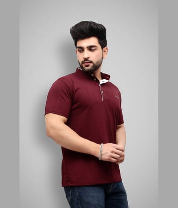 Forbro - Maroon Cotton Blend Regular Fit Men's T-Shirt ( Pack of 1 )