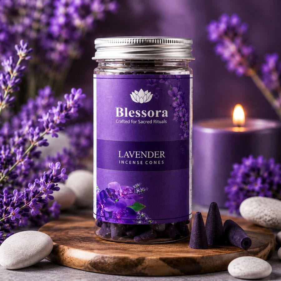Blessora Lavender Dhoop Cones 35 Cones