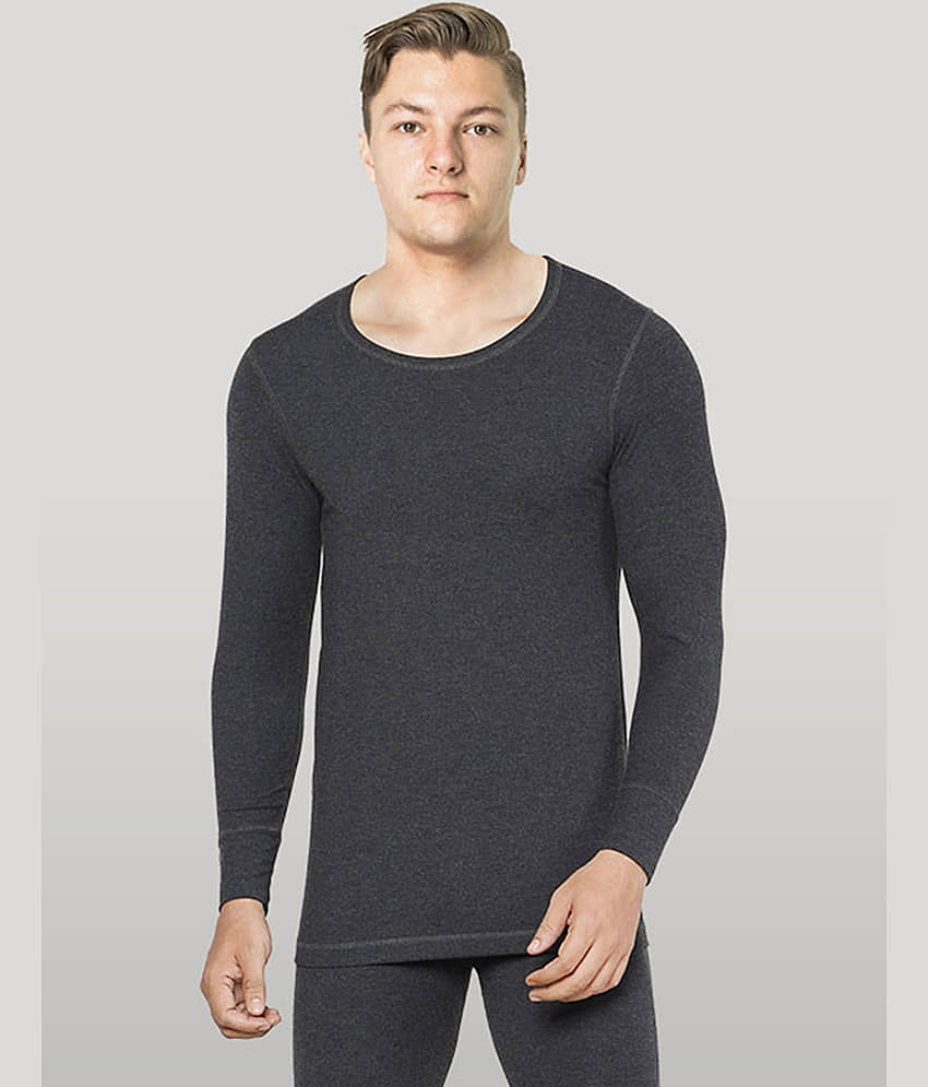 Lux Inferno Pack of 1 Cotton Thermal Tops For Men's ( Black )