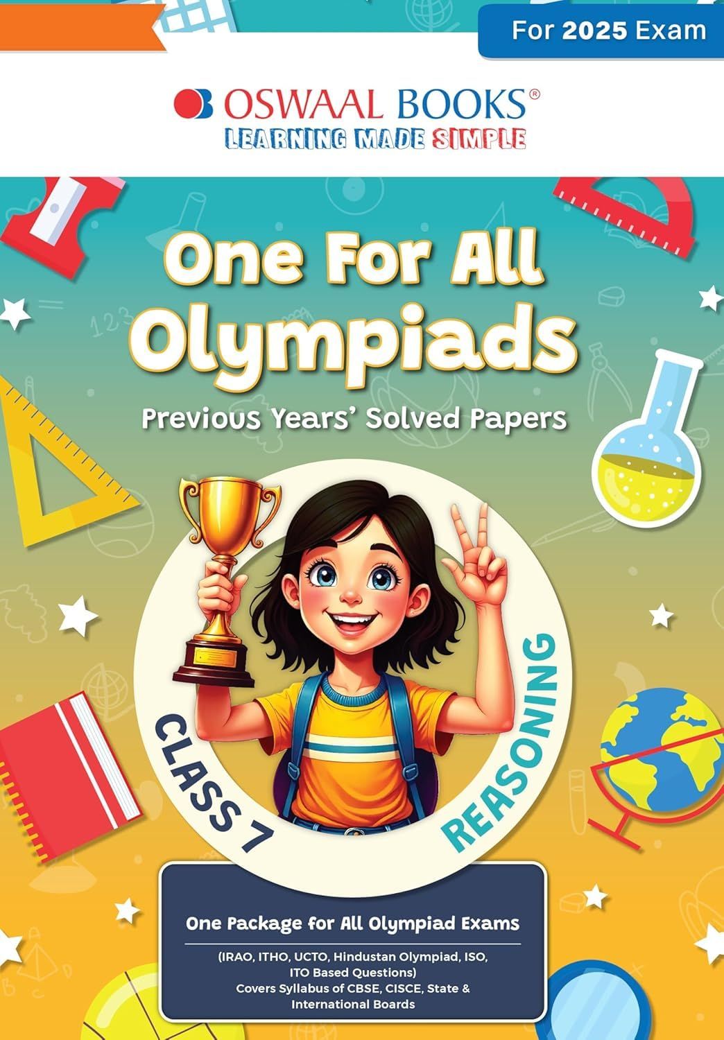 Oswaal One for all Olympiads Previous year paper Solved paper Reasoning Class 7 [Paperback] Oswaal