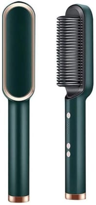 WUGO::Hair Straightener Comb Brush for Men & Women | Electric Hair Straightening & Smoothing Brush with 5 Temperature Control | Ceramic Heating Straightener for Beard & Hair (Multicoloured)