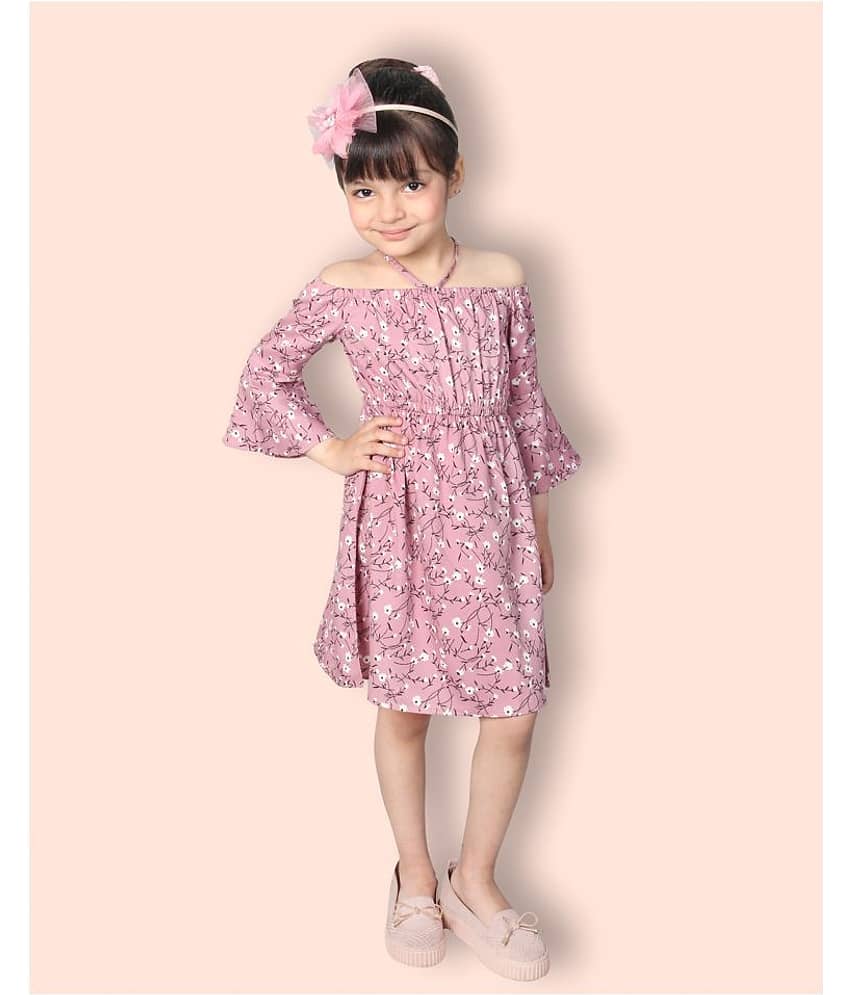 Addyvero Cotton A-line For Girls ( Pack of 1 , Pink )