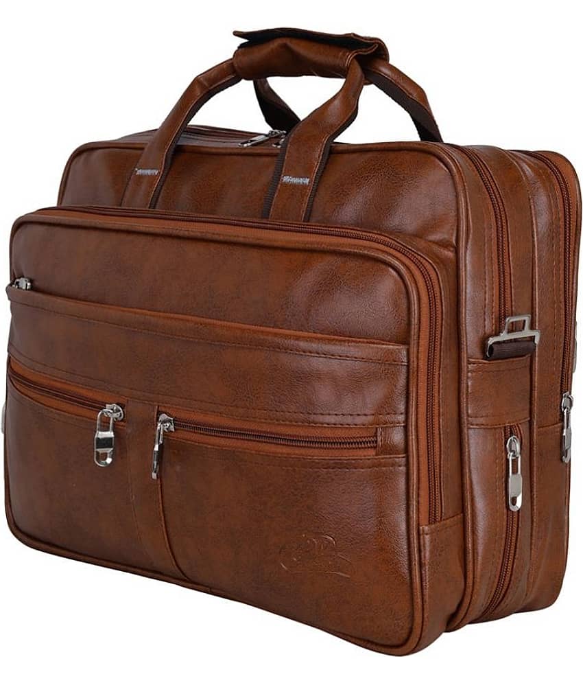 Leather World Tan P.U Office Bag