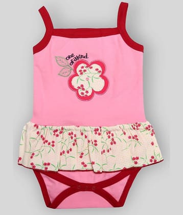 KABOOS Baby Girls Cotton Bodysuit ( Light Pink )