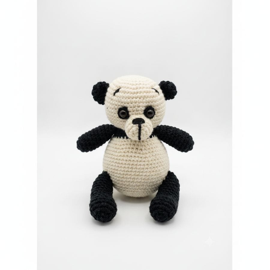 Handcrafted Crochet Panda Soft Toy