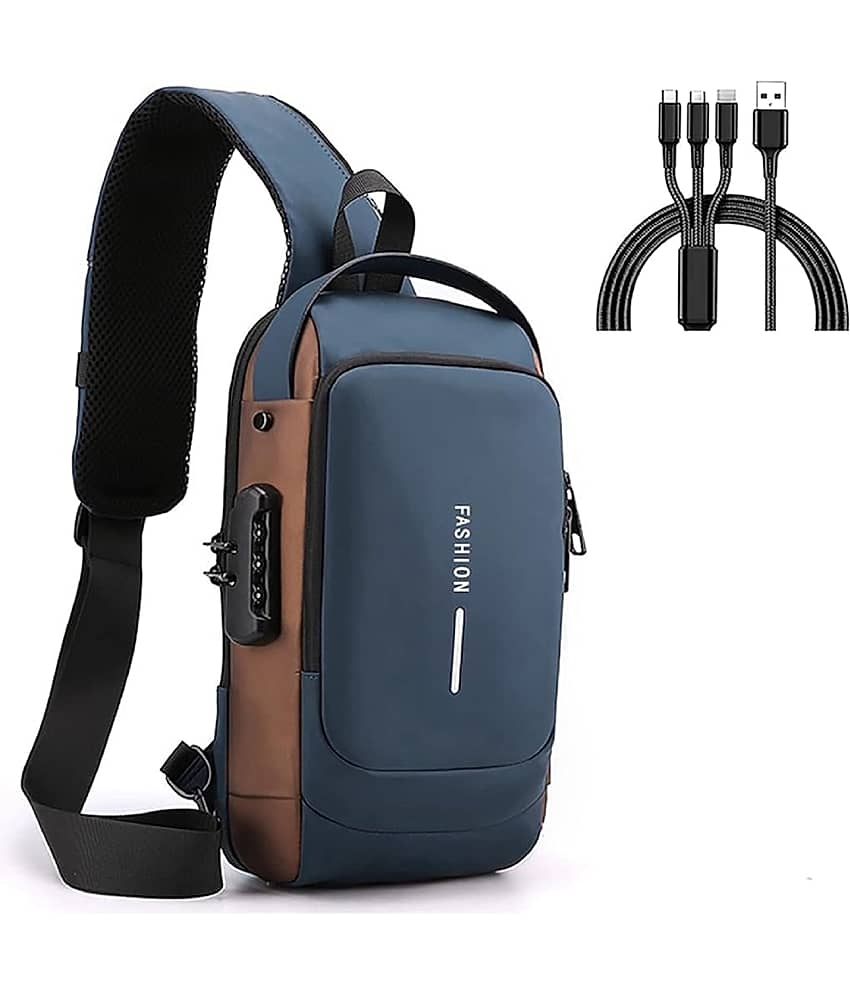 Shopeleven Black Solid Messenger Bag