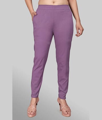 Devakii Women Cotton Casual Trousers ( Lavender )