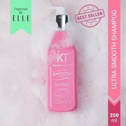 KT Professional Ultra Smooth Shampoo – 250ml, Frizz Control & Deep Hydration