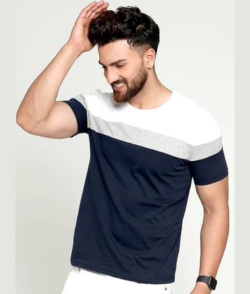 AUSK Pack of 1 Cotton Blend Regular Fit Men's T-Shirt ( Blue )