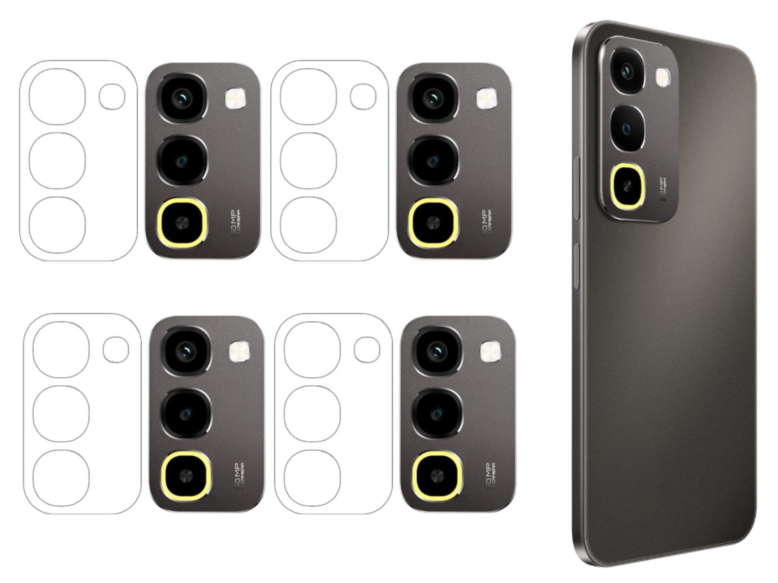 ISAAK Back Camera Lens Protector compatible for Realme P4r 5G (Pack of 4)