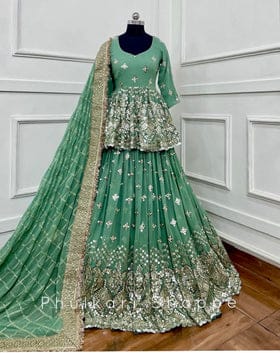 Designer Party Wear Kediya-Lehenga With Dupatta