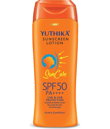 Yuthika Sunscreen Lotion SPF 50 PA++++ with UVA & UVB Protection, Sun Protection Cream for Women & Men - 300ml