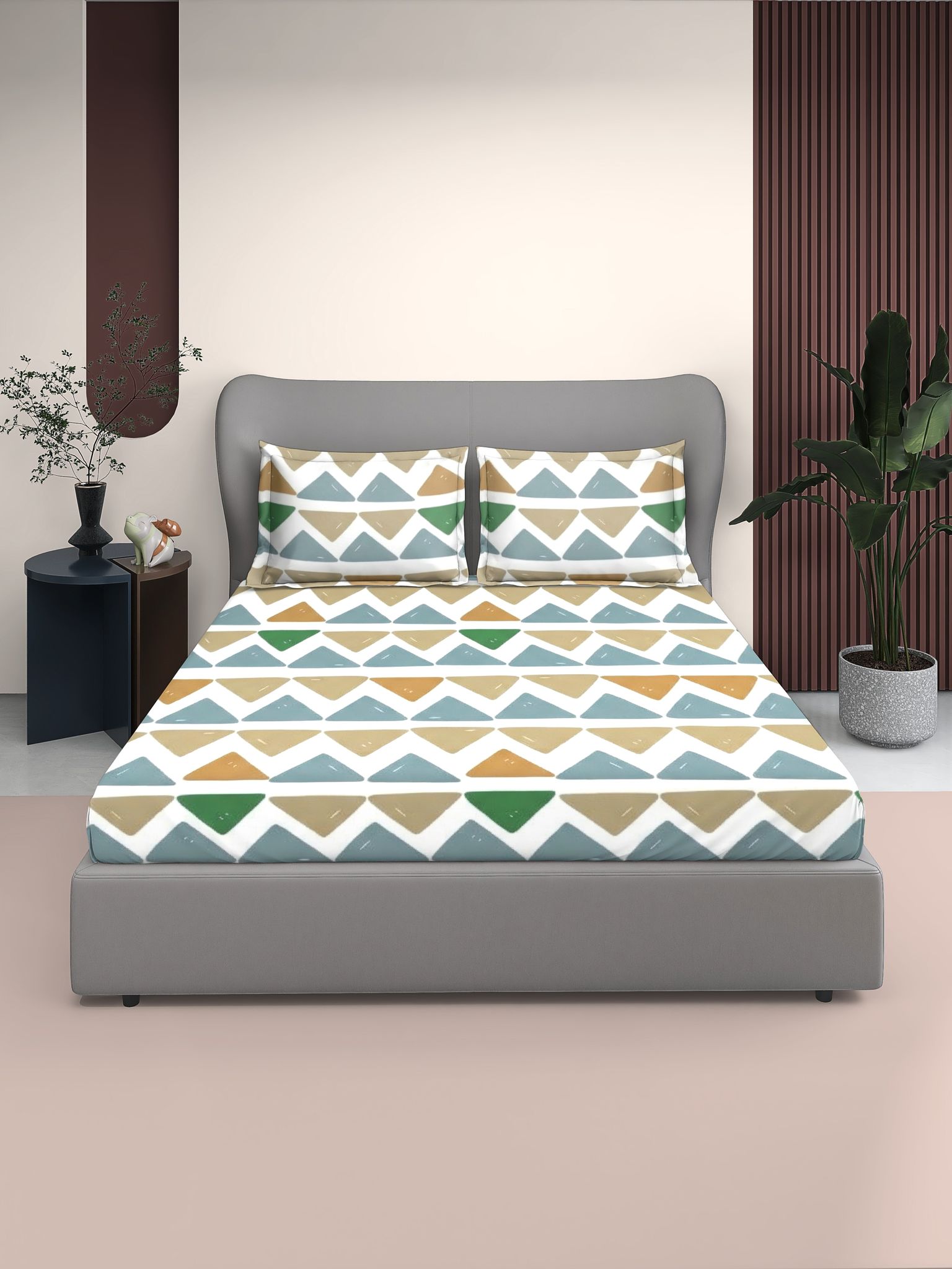 Quirky Home Fantasy Collection King Bedsheet with 2 Pillow Covers
