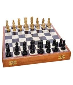 Handicraft Exim Hand-Carved Wooden Chess Set | Premium Strategy Game | Classic Board Game