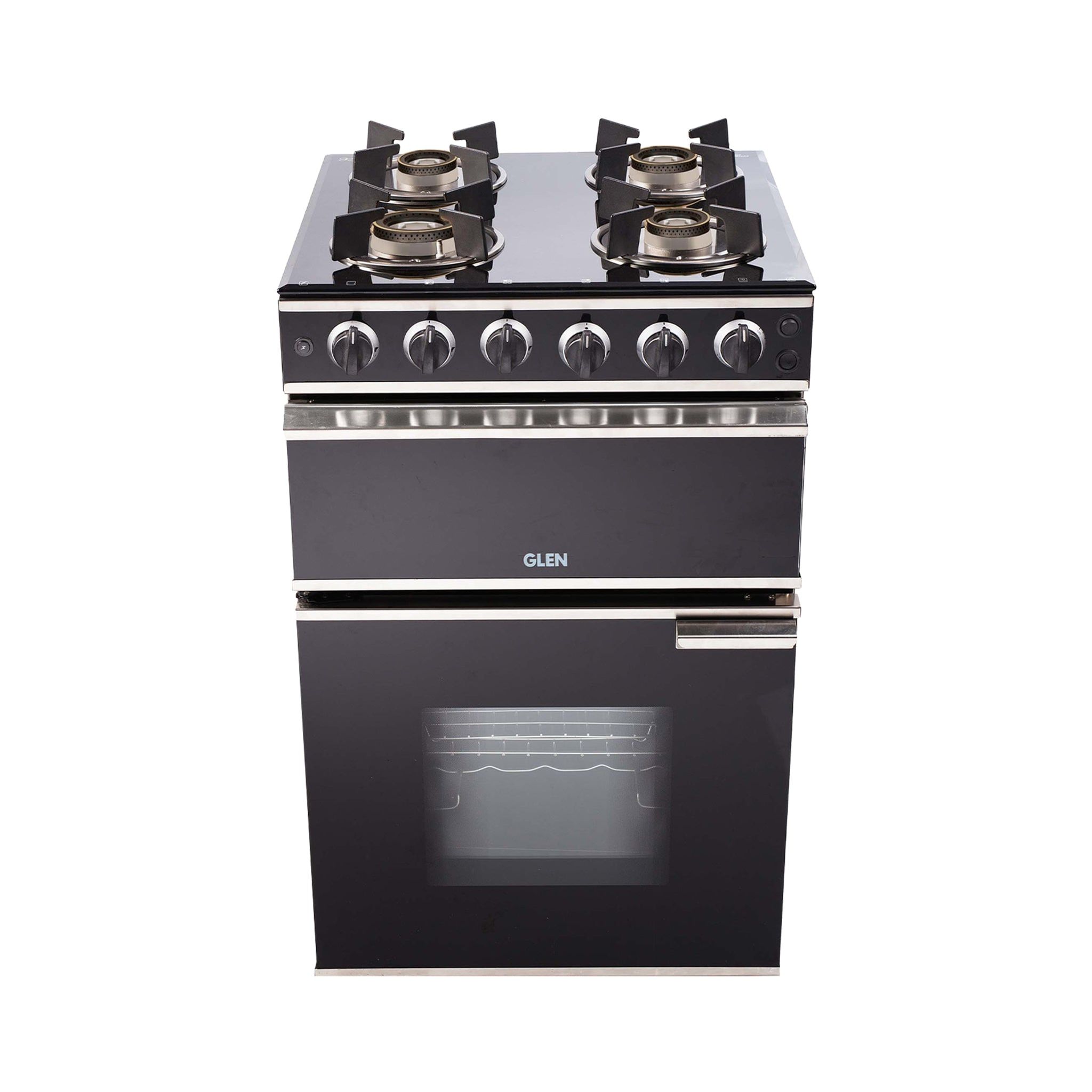 Cooking Range Glass Gas Grill, Gas Oven Rotiseerie Double Ring Forged Brass Burners Auto Ignition  (2014DBAI)