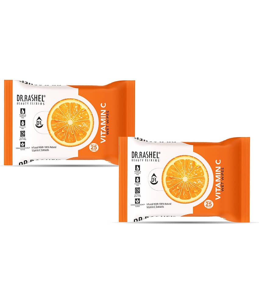 DR.RASHEL Wet Wipes ( 25 Pcs ) Pack of 2