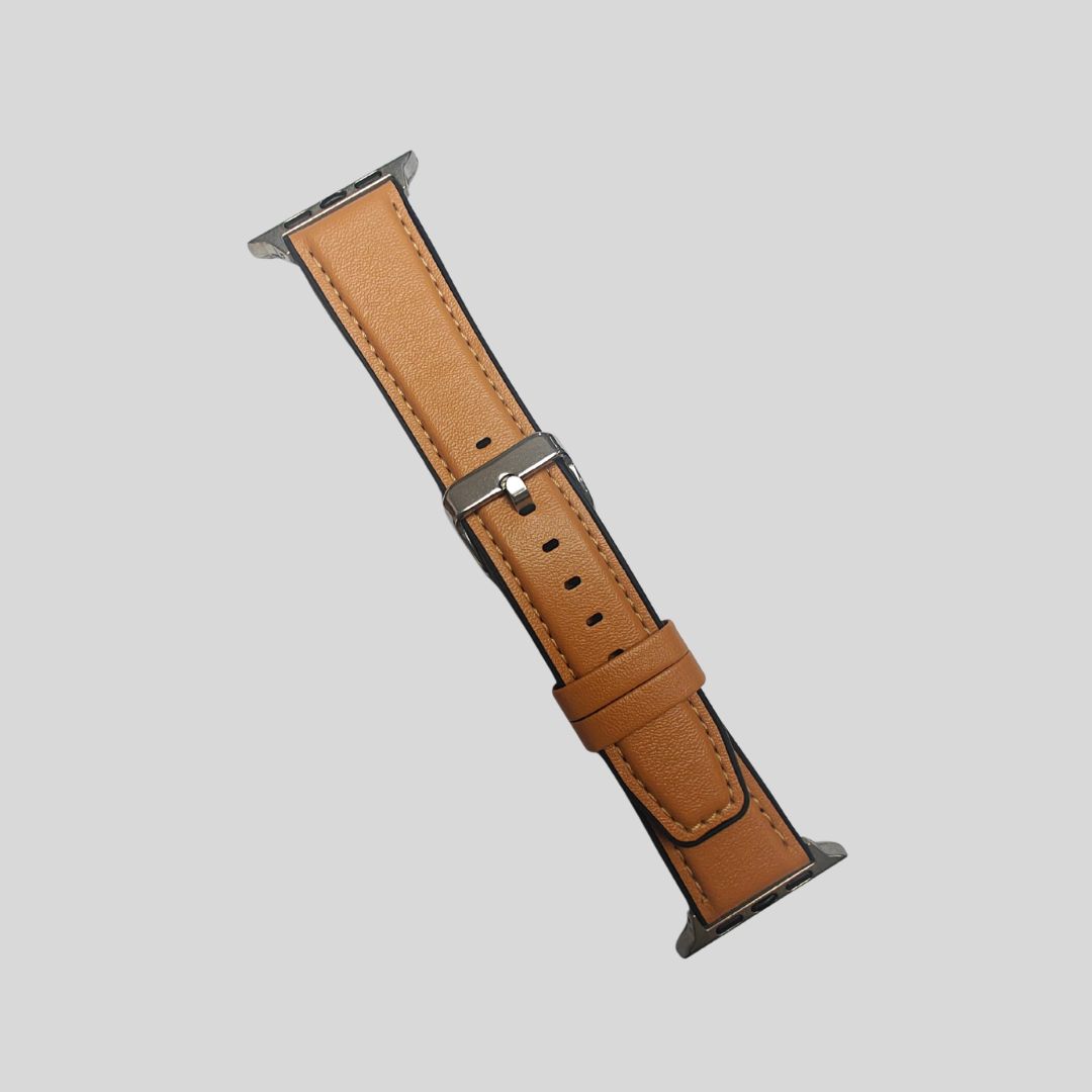 Apple Watch Brown Leather Strap  - 42/44/45/49 MM