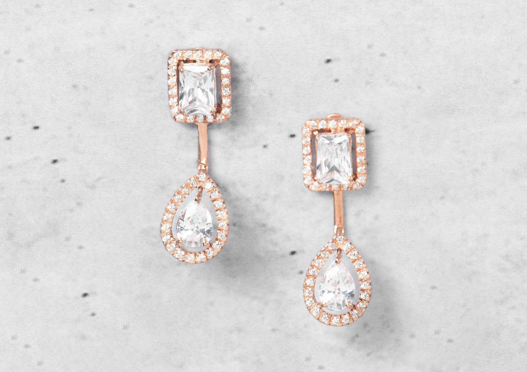 Twin Amore Solitaire Earrings