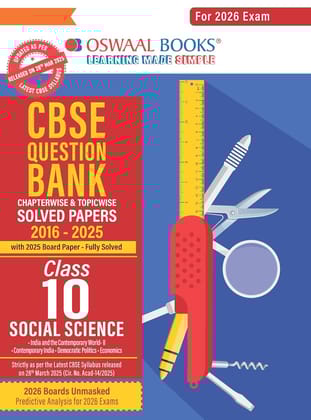 OSWAAL CBSE QUESTION BANK SOCIAL SCIENCE CLASS 10 FOR 2026 EXAMS ||Chapterwise and Topicwise SOLVED PAPERS || --OSQBSST10 [Paperback] [Oct 30, 2024] Arihant