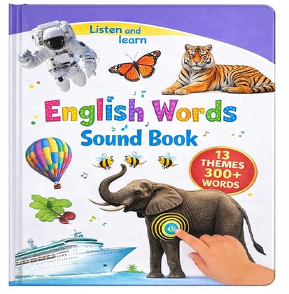 Braintastic Interactive English Word Sound Book for Kids | Talking Musical Learning Book with 13 Themes and 300 Plus Words | Educational Sound Book for Toddlers Age 3 Years and Above