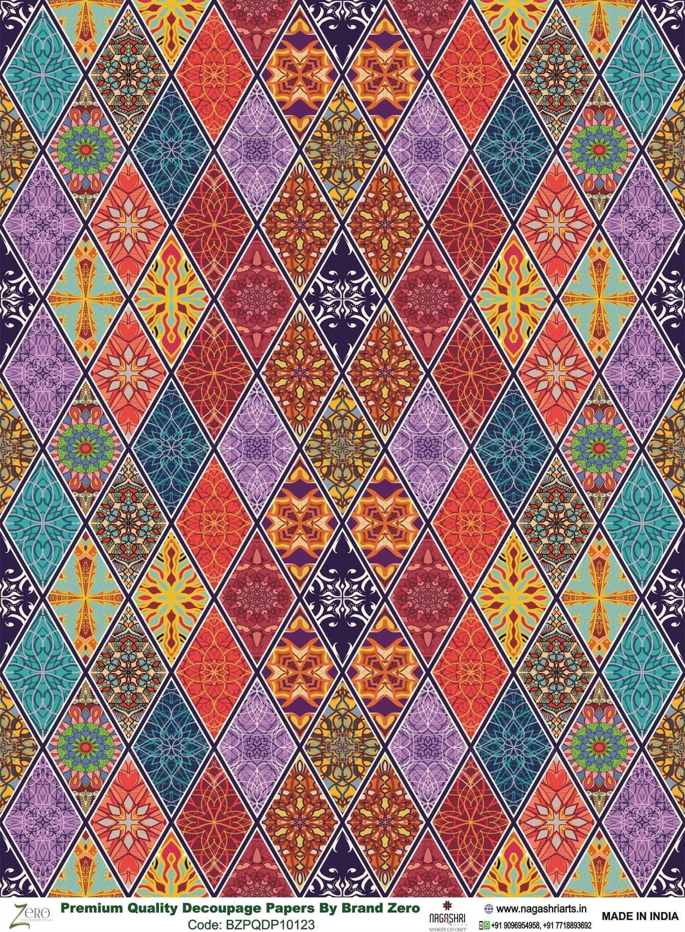 Brand Zero Premium Quality Decoupage Paper Pack of Two - Design Code: BZPQDP10123