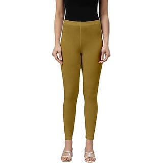 SHE PURE LUXURY WEAR Ankle Length  Ethnic Wear Legging  (Gold, Solid)