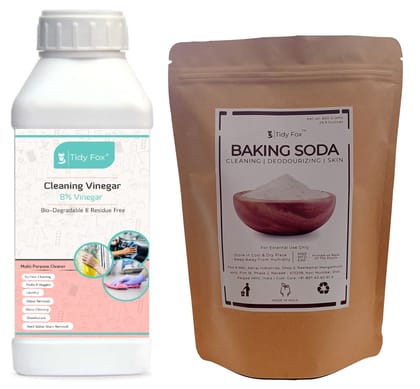 Tidy Fox Baking Soda & Cleaning Vinegar / All Purpose Cleaner / 850 gm + 850 gm