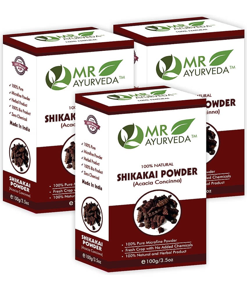 MR Ayurveda Premium Quality Shikakai Powder Hair Scalp Treatment 300 g Pack of 3