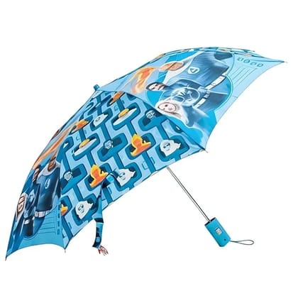 MARVEL PRINTED Umbrella for Kids, Blue Superhero Theme, Compact Foldable Design MARVEL PRINTED Umbrella for Kids, Blue Superhero Theme, Compact Foldable Design
