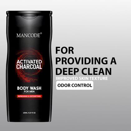Activated Charcoal Body Wash & Shower Gel for Men