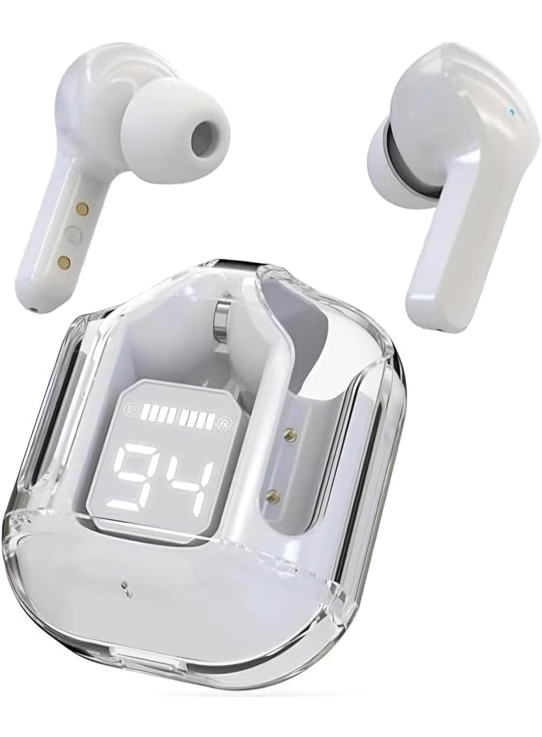 Ultrapods Earbud Transparent Design, 30 Hrs Playtime with Fast 30 Hrs Playtime with Fast Charging Bluetooth 5.313Mm Hd Bass Drivers
