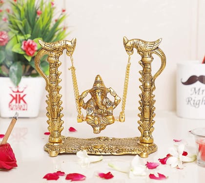 DreamKraft Ganeshji Idol ,Ganpati murti on Swing jhula