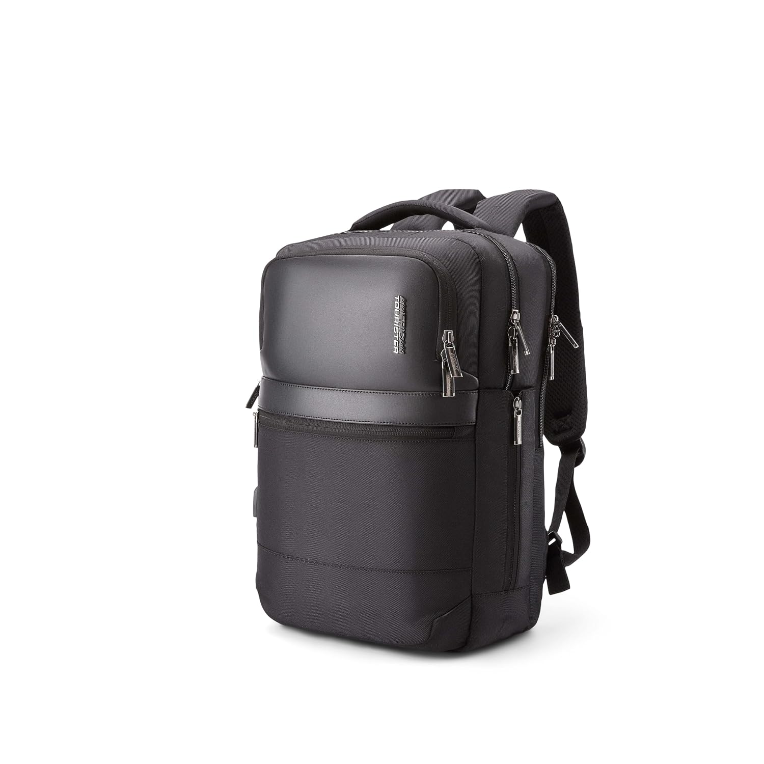 Nexio Executive Laptop Backpack | Sleek & Premium Backpack for Men & Women | Fits Up to 16” Laptop | USB Charging Port | Stylish Business Backpack | Black | 1 Year Global Warranty