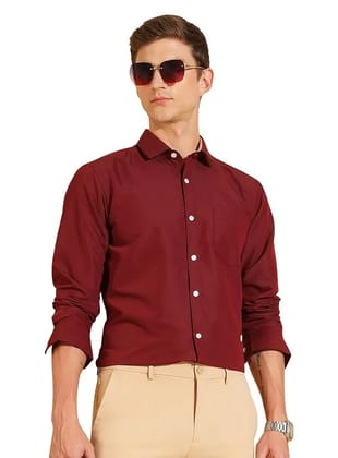 Men's Regular Fit Solid Shirt - Full Sleeve Shirts