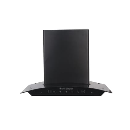 Wonderchef Power Curve Wall-Mount Chimney|Auto Clean Function|1200M3/H |Suction Capacity|Baffle filter |3 Speed Suction|Gesture and Touch Control|Oil Collector|Low Noise|LED Lamp|60cm|Black Wonderchef Power Curve Wall-Mount Chimney|Auto Clean Function|12