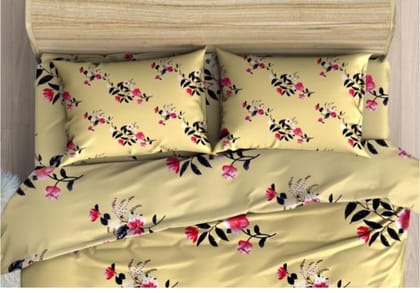 100% Cotton Bed Sheet | Flatsheet King Size with Two Pillow Covers| 300 TC | Floral Design (275 x 275 cm,Yellow| 1 King Size Bedsheet Cotton (108 X 108 Inches) | with 2 Pillow Covers 100% Cotton Bed Sheet | Flatsheet King Size with Two Pillow Covers| 300 TC | Floral Design (275 x 275 cm,Yellow| 1 King Size Bedsheet Cotton (108 X 108 Inches) | with 2 Pillow Covers