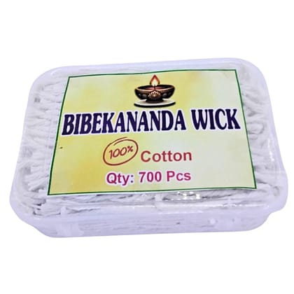 Bibekananda Wick 100% Pure Cotton Diya Bati, Smokeless, Long Burning, 3.5 Inch, for Daily Puja and Religious Use, 700 Pieces Bibekananda Wick 100% Pure Cotton Diya Bati, Smokeless, Long Burning, 3.5 Inch, for Daily Puja and Religious Use, 700 Pieces