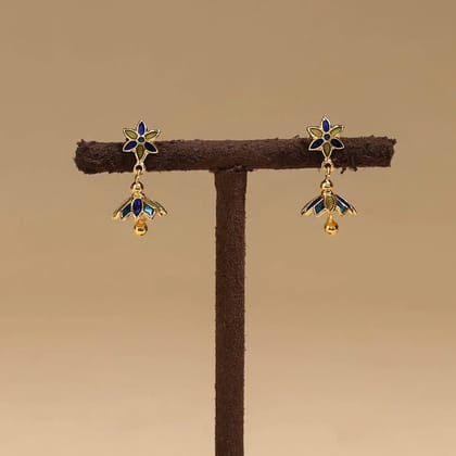 Multicolor - Handcrafted Paka Meenakari Earrings 127