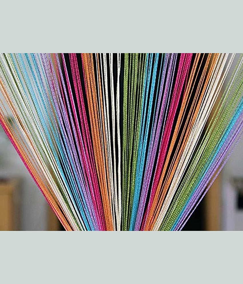PINDIA Single Long Door Solid String Curtain